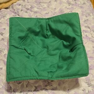 Green Quilted Fabric Bowl Holder